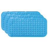 Kuber Industries Bath Mat | PVC Bathroom Mat | Shower Bath Mat | Floor Tub Mat | Bathroom Mud Mat | Anti-Skid Shower Bathroom Mat | M-YSD-35B |Pack of 3| Dark Blue